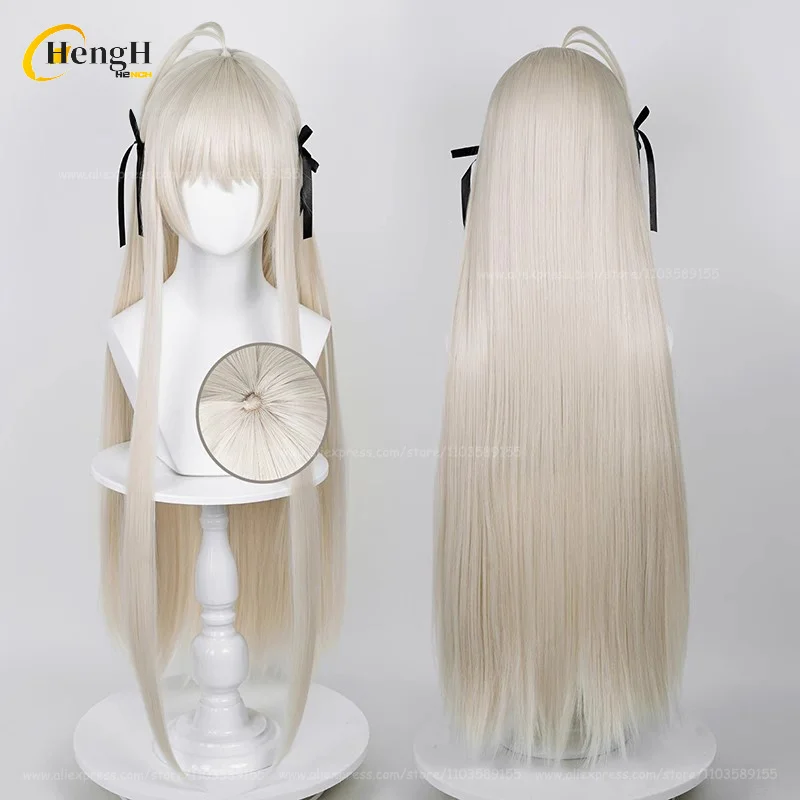 Anime Synthetic Kasugano Sora Peruca Longa, Cinza Claro, Peruca Cosplay Dourada, Cabelo Resistente ao Calor, Perucas de Festa, Um Boné, 85cm, 70cm, Em Stock