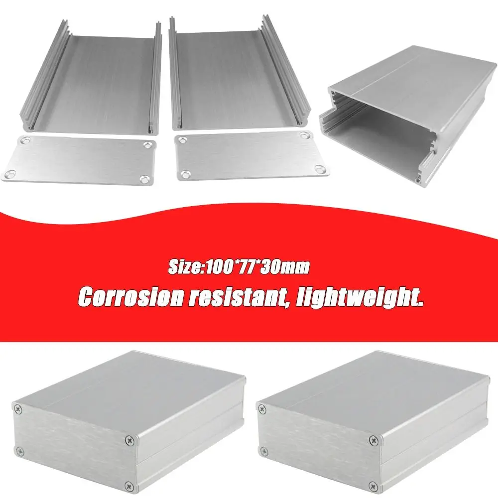 Aluminium Shielding Box 100*77*30mm Electronic Project Box Power Case Circuit Board Shell Enclosure Case