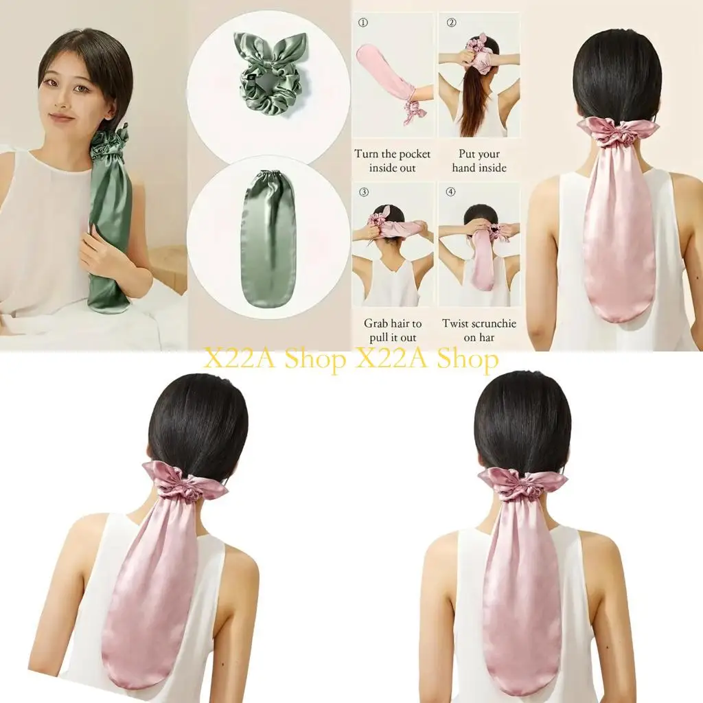 Unique Elegant Satined Night Cap Hair Cover Bonnet Cap For Women Protects Hair From Tangling Sleep Hair Wrap For Long Hair