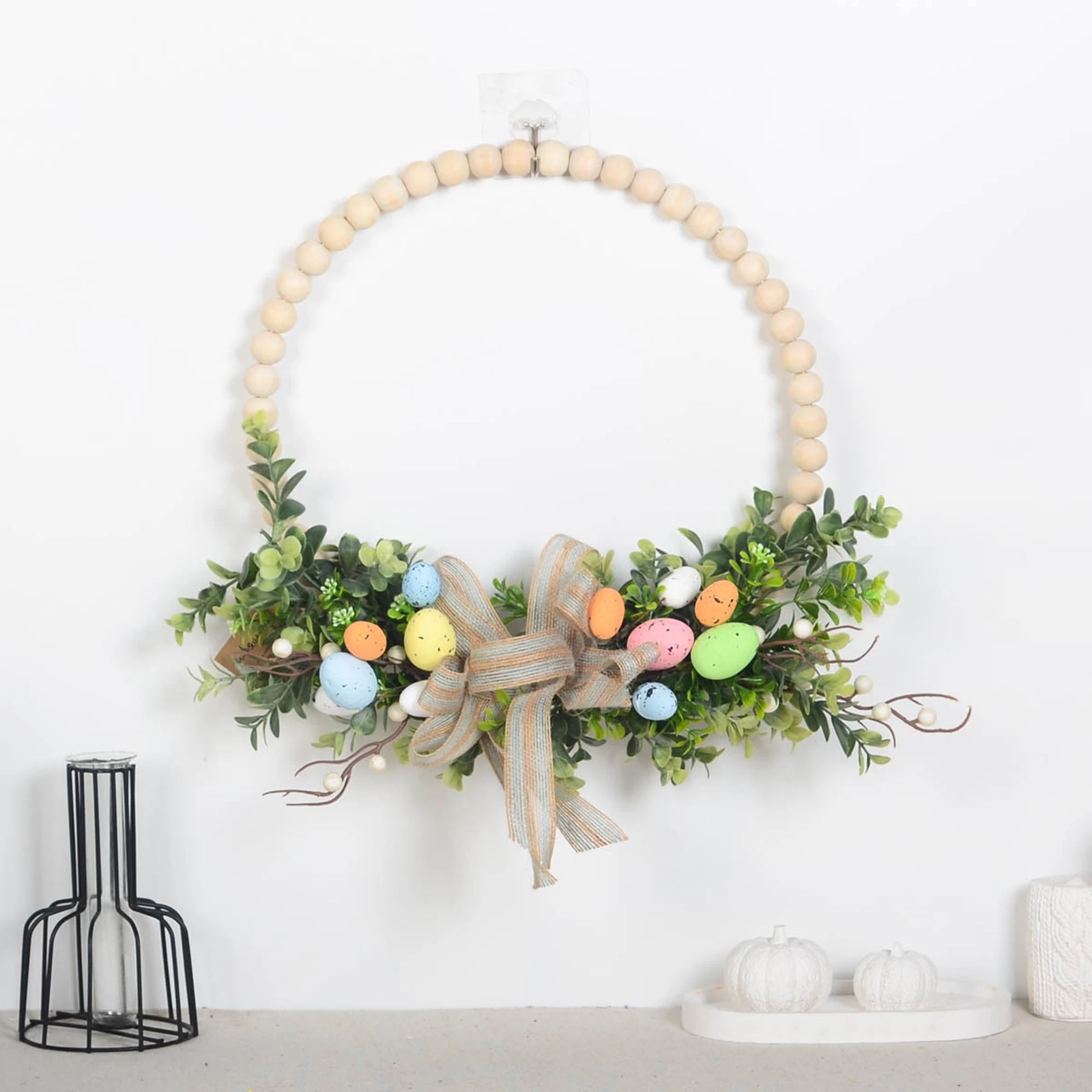 

Easter Carrot Rattan Wreath Foam 30cm Multicolor Garland Door Hanging Decoration