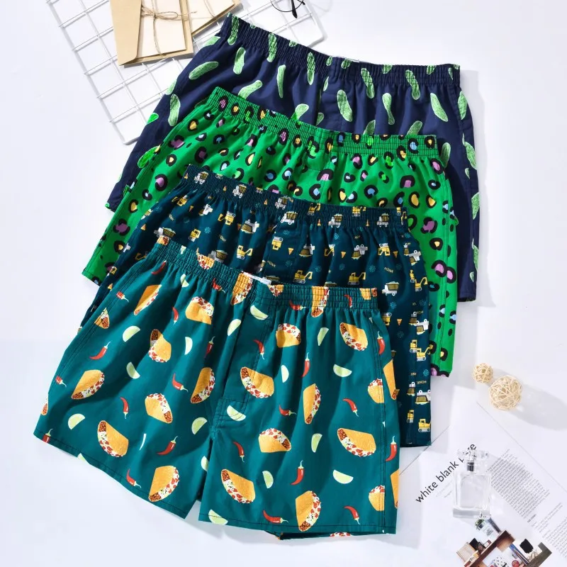 

1 шт., мужское нижнее белье из 100% хлопка, мягкое и удобное мужское нижнее белье, мужские шорты, домашние свободные эластичные мужские брюки-алоэ, трусы-боксеры