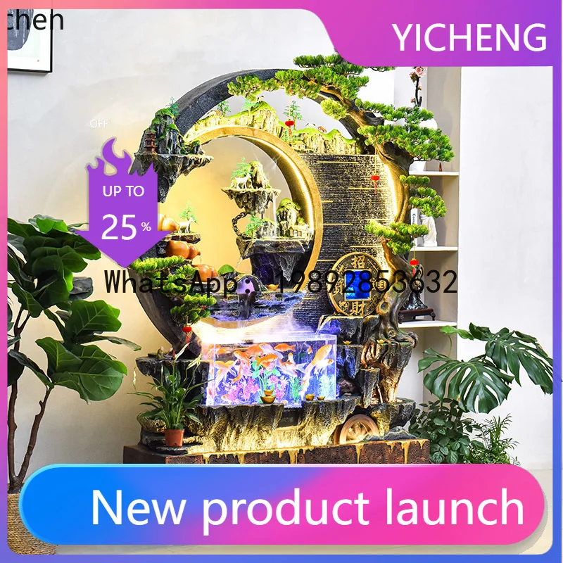 

Водный фонтан A3-3 с проточной водой, декоративная водная стена-экран для гостиной, двора, ландшафтного дизайна, напольный орнамент в форме тыквы