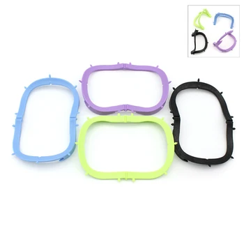 Support de cadre de barrage dentaire en caoutchouc, 1 pièce, support de cadre de barrage pliant en plastique, accessoires de dentisterie, outils de dentisterie quatre couleurs