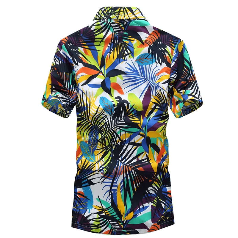 2025 New Arrivals Mens Beach Hawaiian Shirt Plus Size 4XL 5XL Summer Short Sleeve Mens Floral Print Shirts M-5XL AYG257