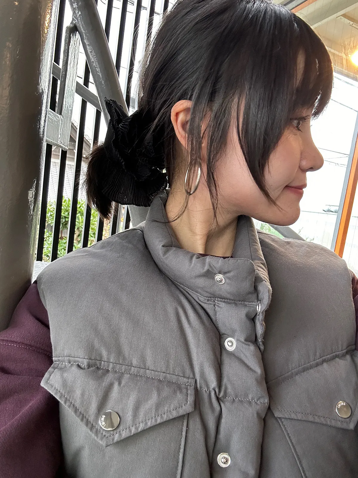 

IWiNG Season End Special 90% White Duck down Puffer Vest Bread Style Shoulder Warm Thickened Cotton Jacket Short Length Singl...