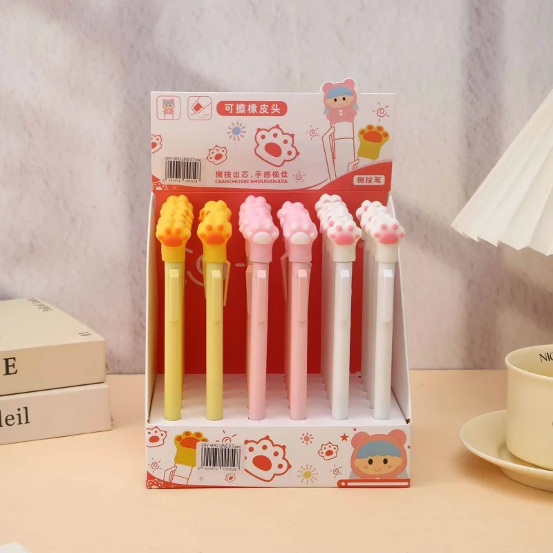 36pcs/lot Kawaii Cat Paw Mechanical Pencil Cute 0.5/0.7MM Drawing Writing Automatic Pen School Office Supplies