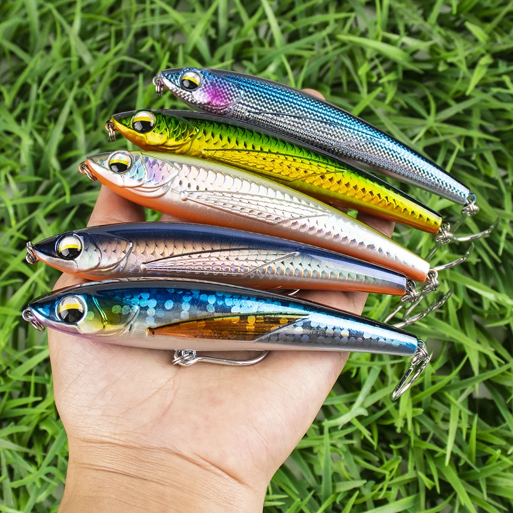 Chan's Huang 3PCS Long Casting Sinking Pencil Fishing Lures Wobbler Stickbait Artificial Hard Bait For Sea Tuna Bait 120MM 50G