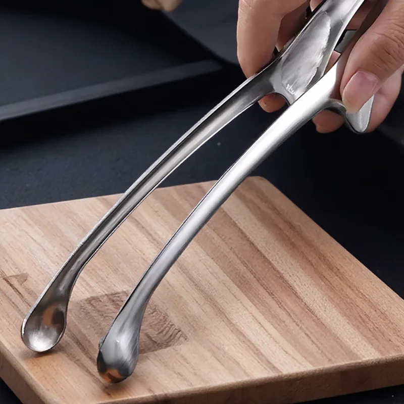 Stainless Steel BBQ Tongs Barbecue Grill Cooking Tongs Kitchen Baking Tool Outdoor Steak Grilling Ideal