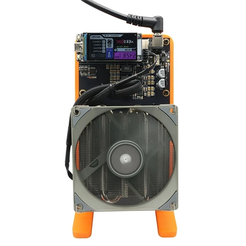 Nerdqaxe++ For BTC Solo Miner 4.8T-5TH/S 80W 4XBM1370 ASIC Chip Open Source Bitcoin Crypto Miner Silent Miner EU PLUG