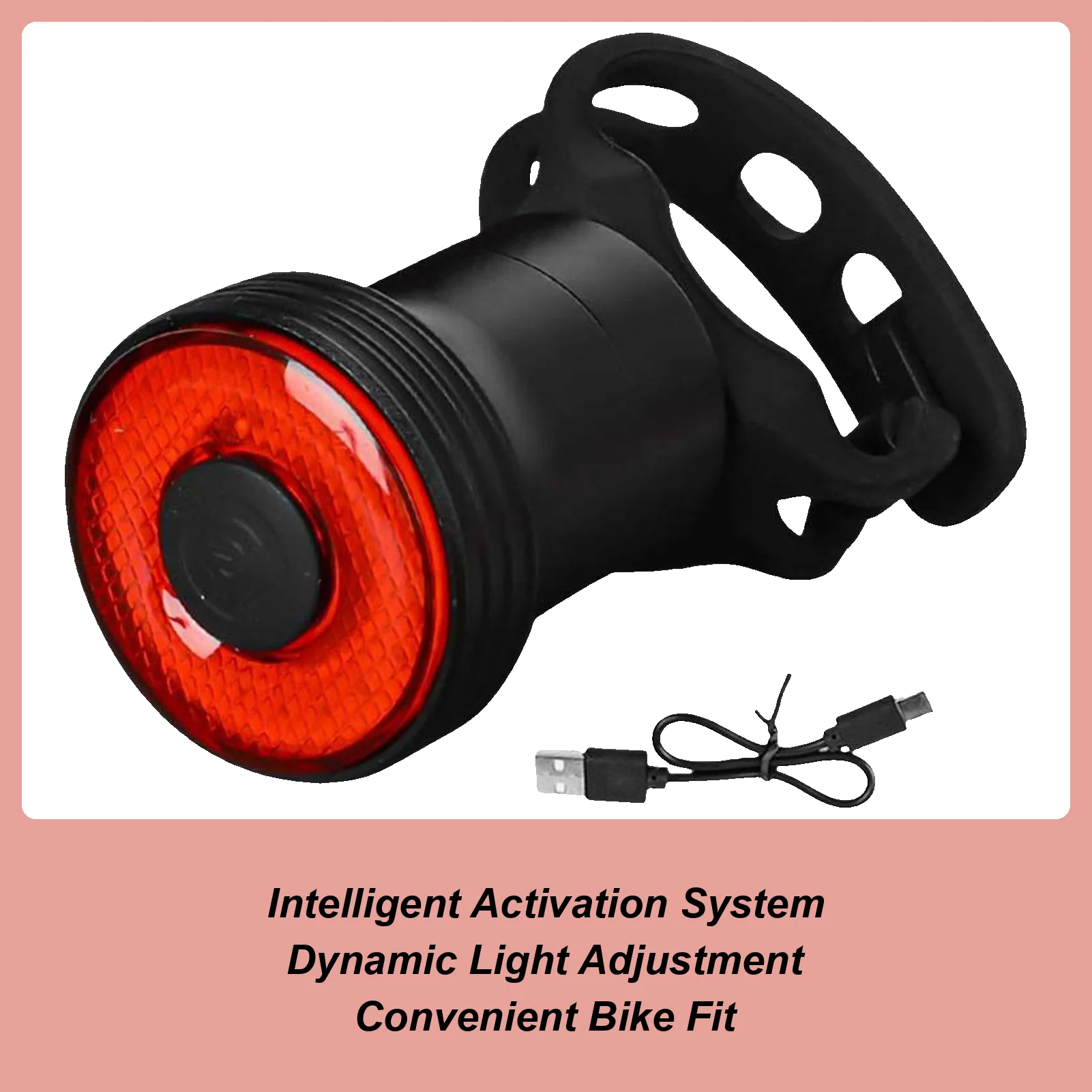 

Задний фонарь для велосипеда с автоматическим включением и выключением, задний фонарик для велосипеда, 5 режимов, перезаряжаемый через USB светодиодный предупреждающий задний фонарь безопасности для дороги, горы