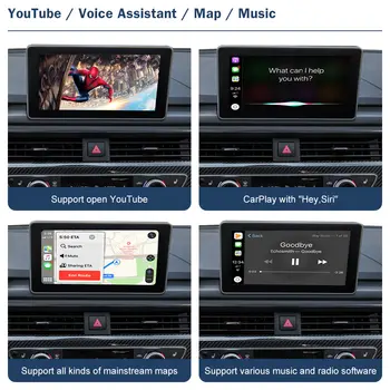 JoyeAuto 適用於奧迪 2012-2018 年 A3 MMI 和 2016-2018 年 A4/A5/Q2/Q5/Q7 B9 MIB 的無線 Apple CarPlay、Android Auto 和 AirPlay 後視鏡改裝套件 10 最佳銷售 蘋果 CarPlay 奧迪 A4 B9 - №4