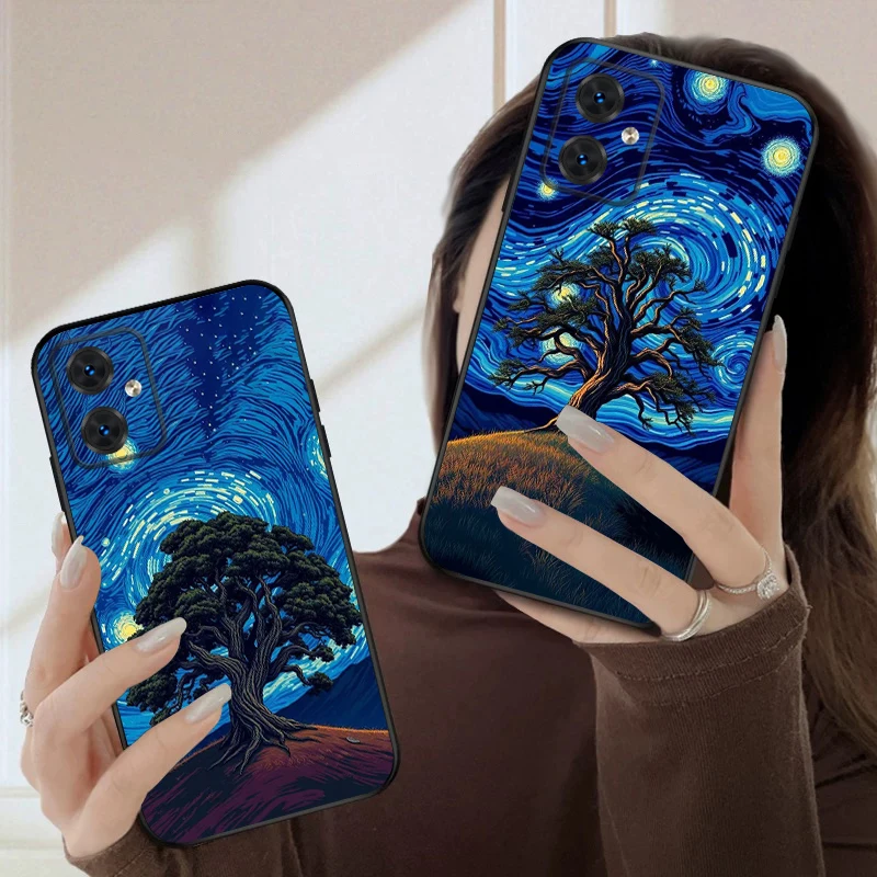 

A swirling starry sky For Motorola Moto G04 14 15 24 34 35 54 55 75 84 85 Edge 40 50 Fusion 60 Fusion silicone soft phone case