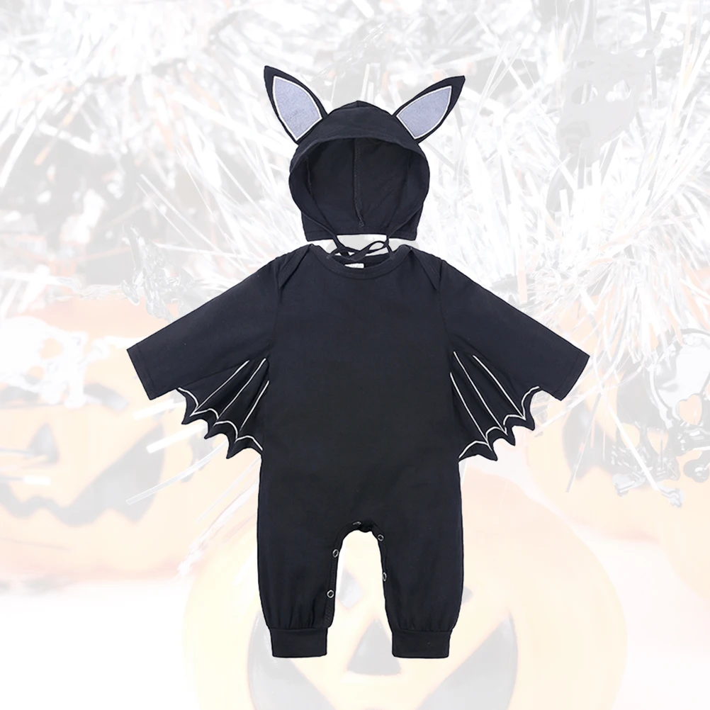 

Bat Jumpsuit Baby Outfit Sleeve Romper Toddler Clothes Hoodies Black Baby Outfit Fashion Breathable Cotton Material