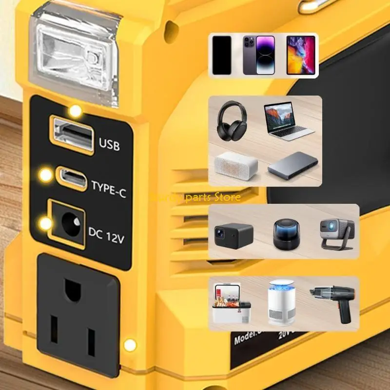 97QC متعدد الوظائف 180W العاكس الطاقة مع ظهور جميل سهلة حمل العاكس مع منفذ شحن USB لليخنين 18 فولت