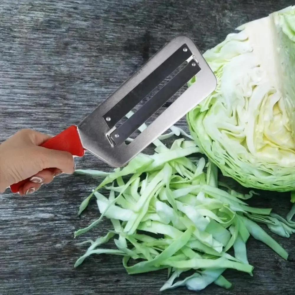 Stainless Steel Vegetable Cutter Cabbage Slicer Vegetables Graters Fruit Peeler Double Slice Blade Vegetable Slicer Kitchen Gadg