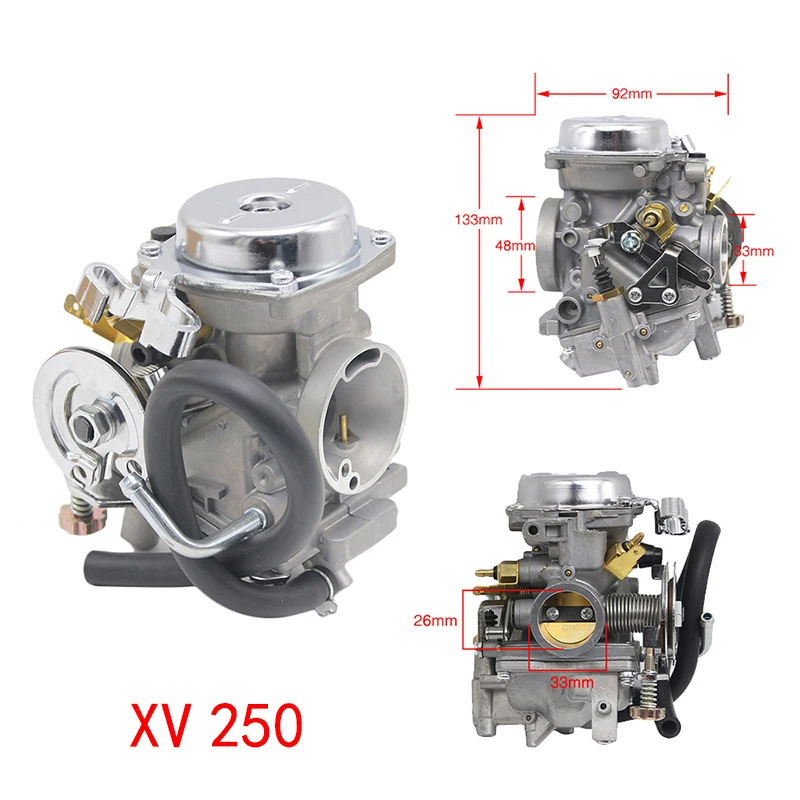 

Carburetor For Yamaha Virago 250 XV250 Route 66 1988-2014 2010 2009 Motorcycle Parts 1990-2014 XV125 Car Accessories