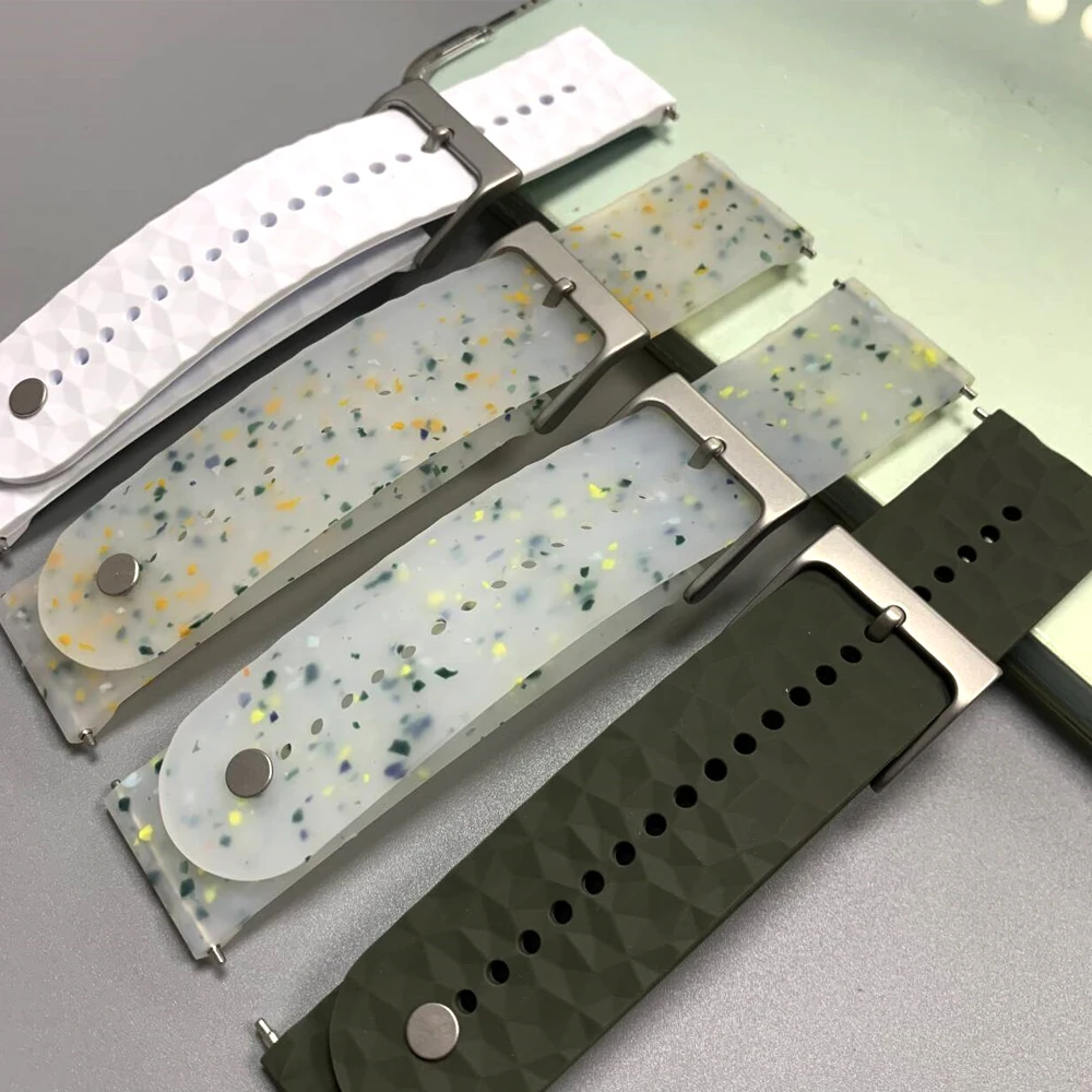 24 مللي متر الرياضة في الهواء الطلق سيليكون شريط للرسغ ل Suunto 7/ 9 /D5 المتقشف المعصم HR بارو أشرطة ساعات ذكية استبدال سوار تنفس