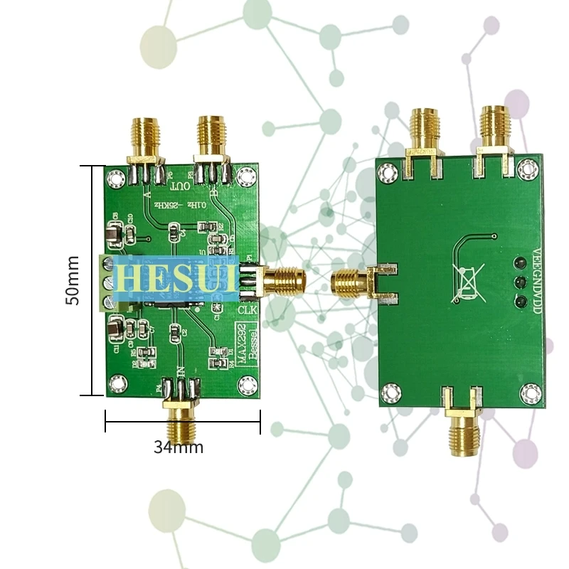 MAX292 eight-order low-pass filter depth filter clock regulation frequency