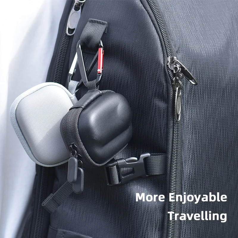 Brdrc mini aufbewahrung tasche für insta360 go 3/go 3s kleine trage tasche reise tragbare tasche mit karabiner action kamera zubehör – Detail 11
