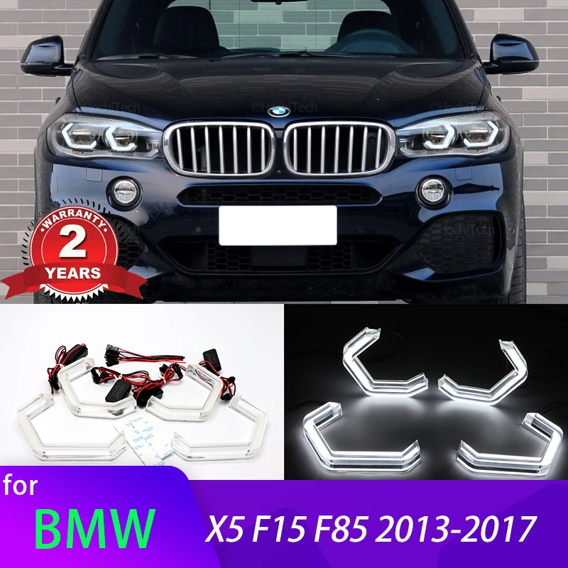 M4 Stile Iconico Bianco Luce Diurna LED di Cristallo Angel Eye Kit per BMW X5 F15 X5M F85 2013-2017 Accessori Auto