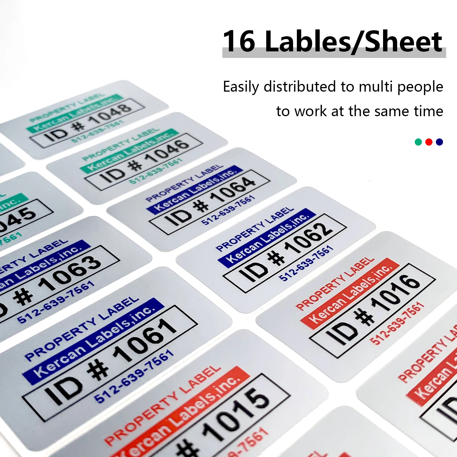 Custom Asset Tags Customized Barcode Labels Personalized Asset Tags Custom Stickers-20mm x 40mm - 320-6400 Labels