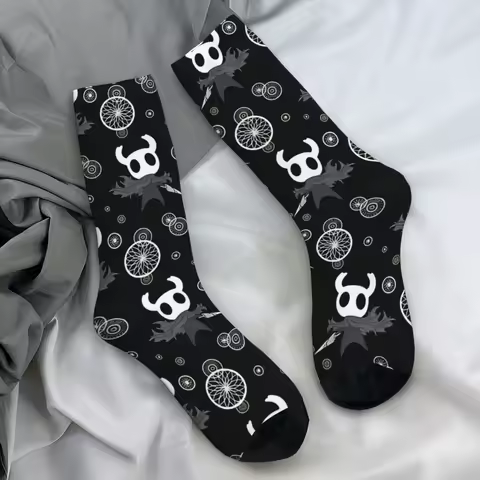 Hollow Video Game Stockings Unisex Men Knight Socks High Quality Gothic Socks Winter Climbing Anti Skid Design Socks Gift Idea
