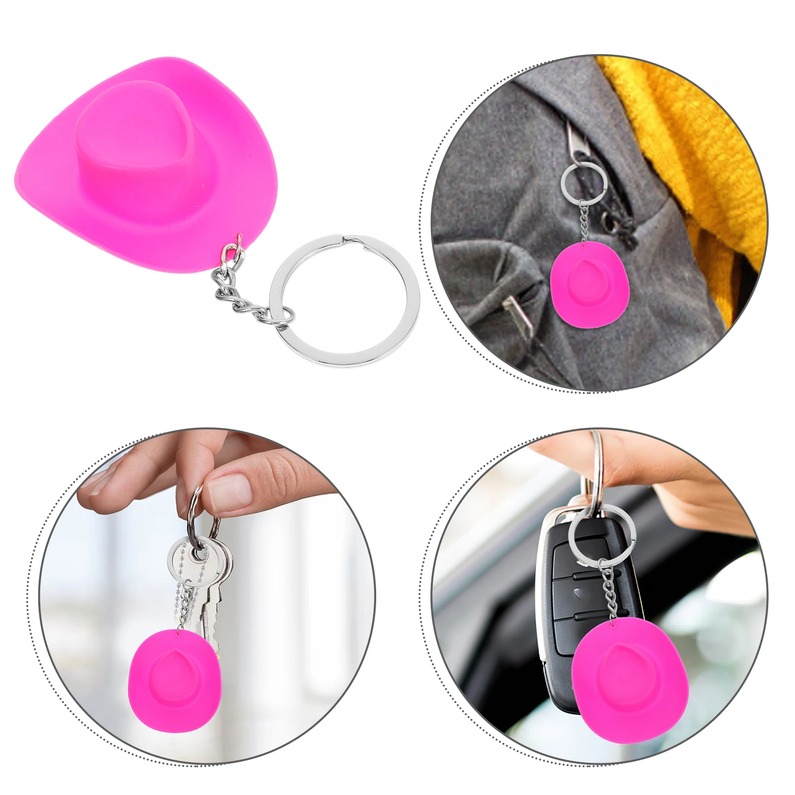 

Hat Acrylic Keychain Pendant Mini Cowgirl Hats Retro Western Party Favors Small Charm nament for Bag Accessories Women's