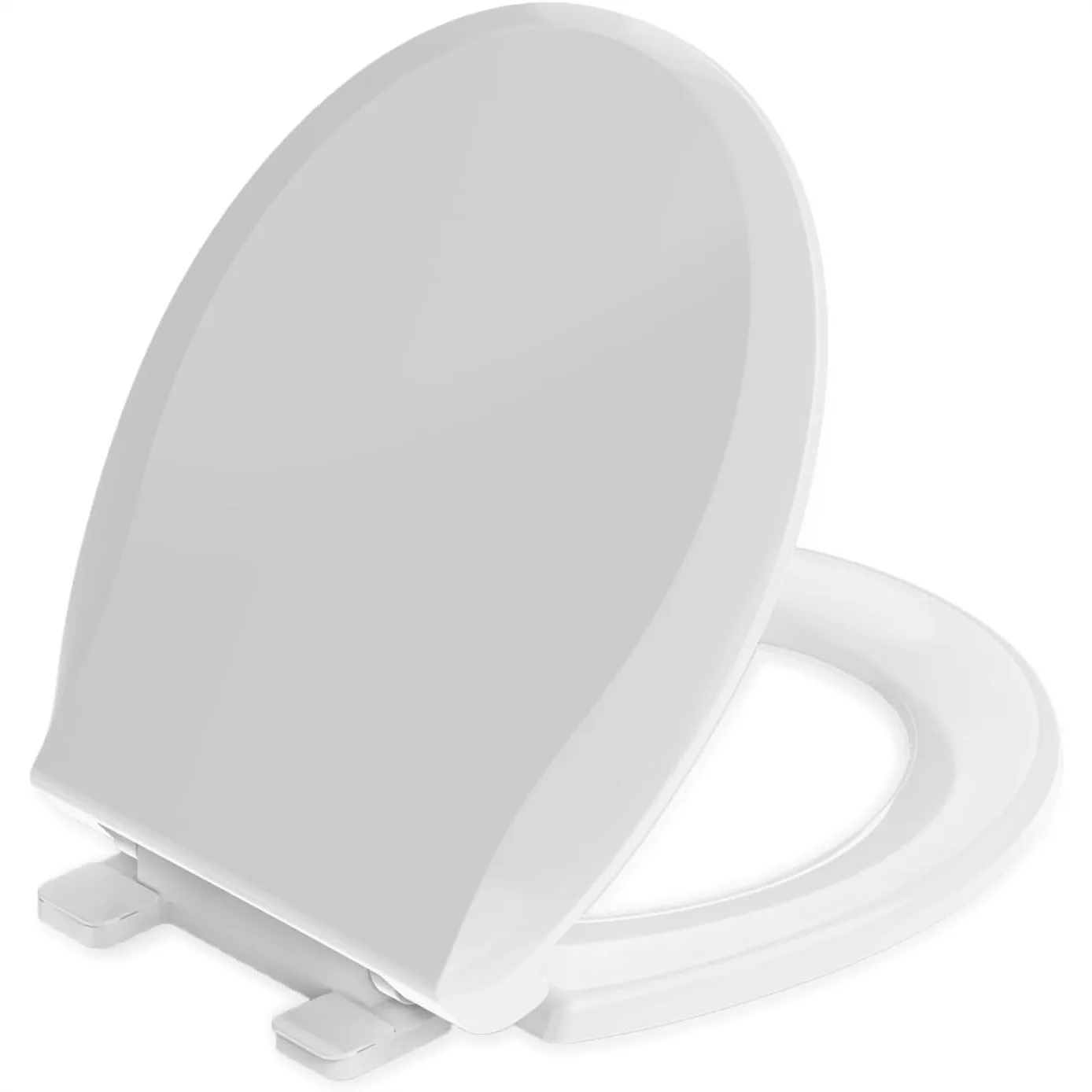 

Round Toilet Seat Soft Close 16.5", Standard Universal PP Material, Easy Clean, Ergonomic Design, Never Loosens, White
