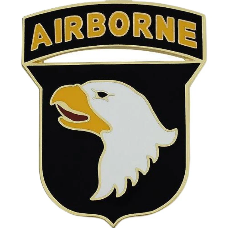 101st Airborne Division Badge Carmy Fan Identification Medal Miliatry Pin Cap Insignia Butterfly Buckle Commemorative Collection