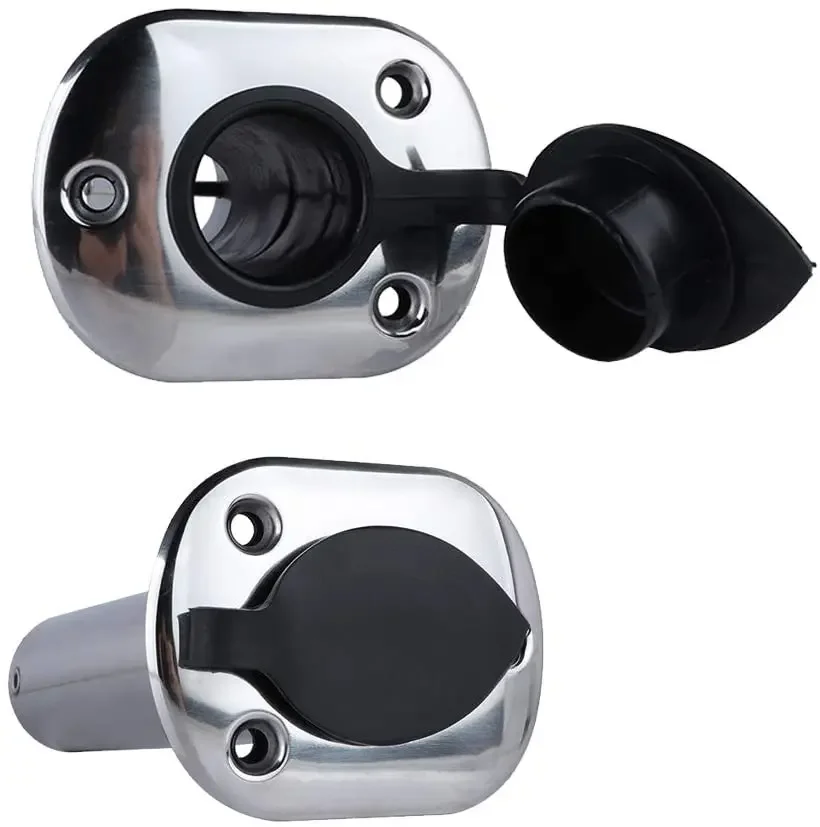 2X Marine Grade Stainless Steel Boat Accessories, Flush Mount, 15, 30, 90Degrees Fish Rod Holder, Marine Grade