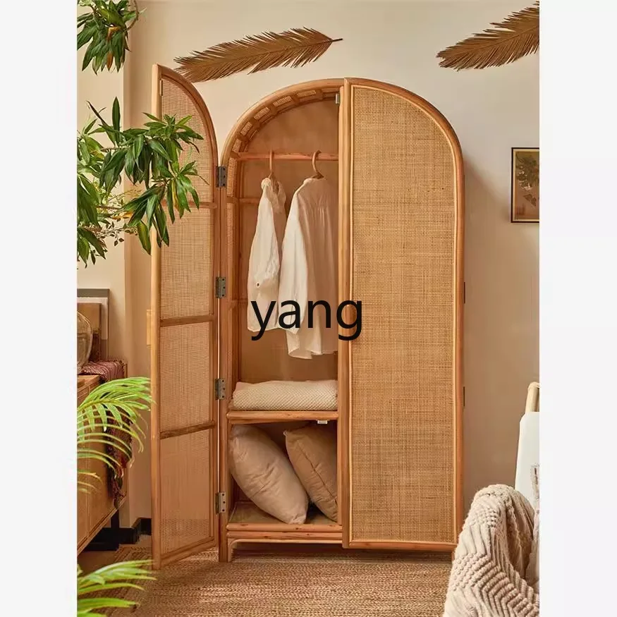 CX simple solid wood homestay home bedroom wabi-sabi wind storage simple wardrobe designer