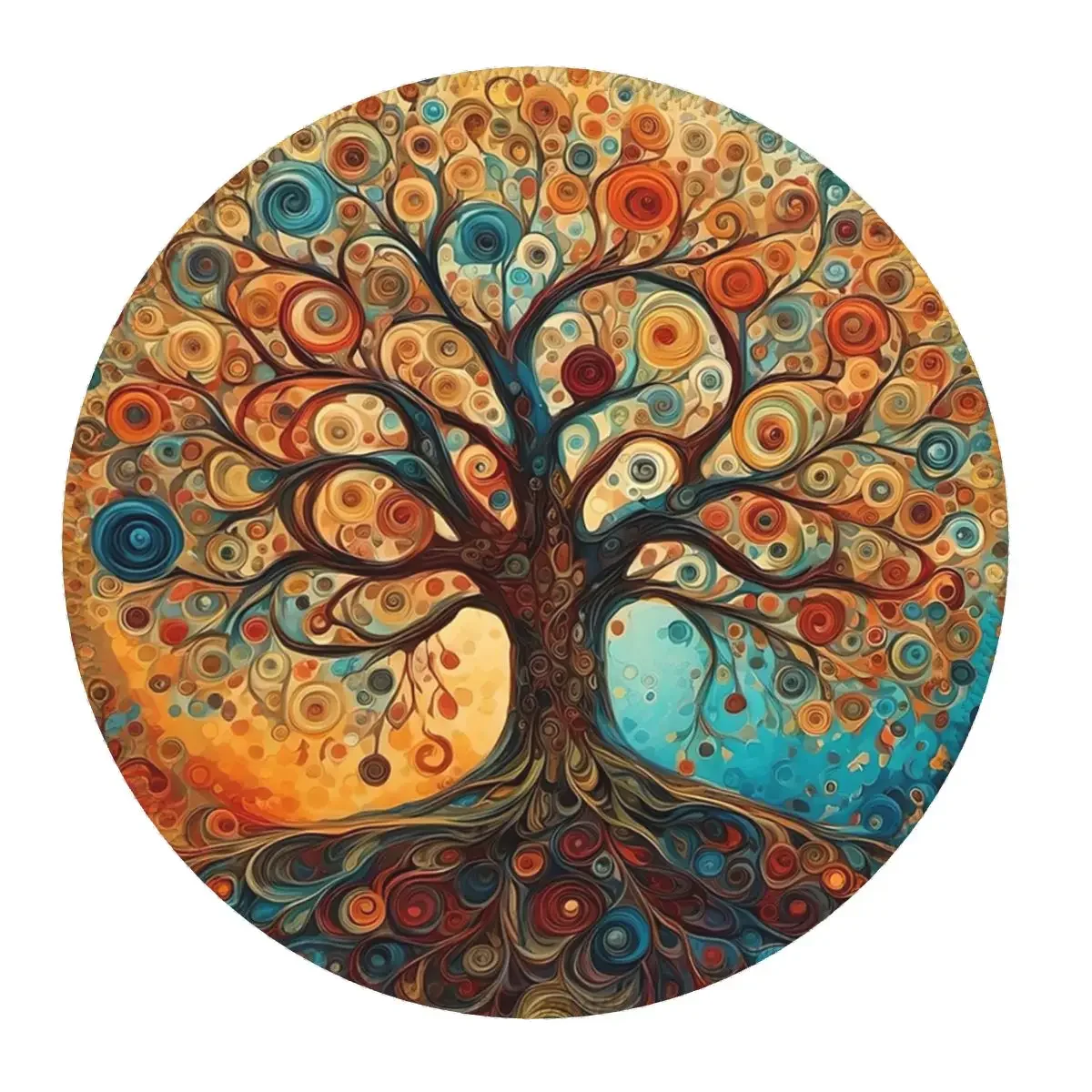 Tree Of Life Round Mouse Pad Computer Keyboard Mouse Mat Gamer Laptop Desk Mat Office Accessories Table Mats