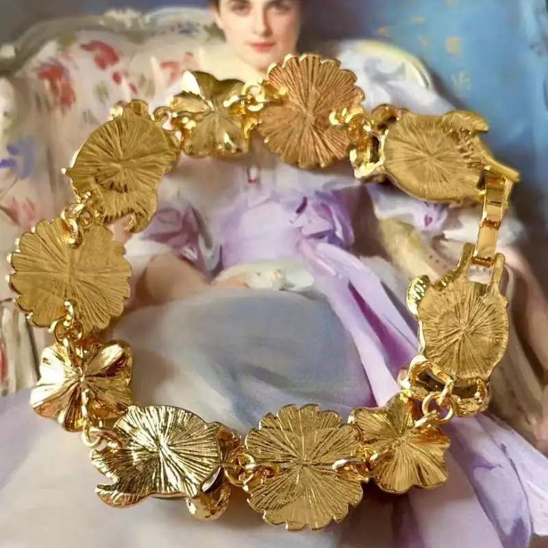 Medieval Jewelry Vintage Fairy Candy Color Flower Jewelry Summer Temperament Sweet Inlaid Bracelet