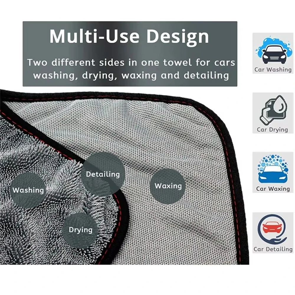 Professional Car Washing Towel Car Cleaning Drying Cleaning Cloth Towel Polishing Waxing Ultra Fine Fiber 40x60cm 30x30cm New