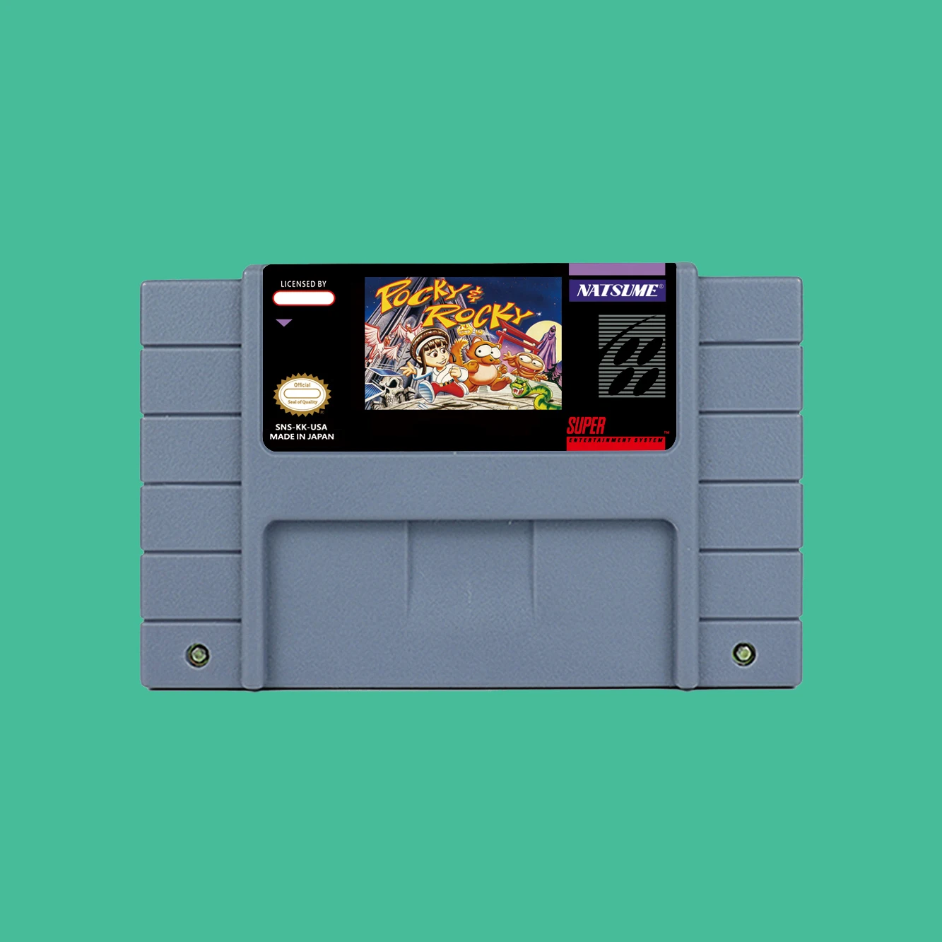 Action Game for Pocky & Rocky  - USA or EUR version Cartridge available for SNES  Game Consoles