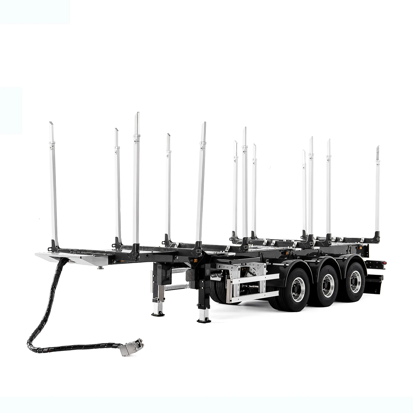 1/14 Scale Log Trailer Truck Model Non-Powered Axles With Drum Brakes Electric Support Legs ESC Servo Lights LESU LS-A0053