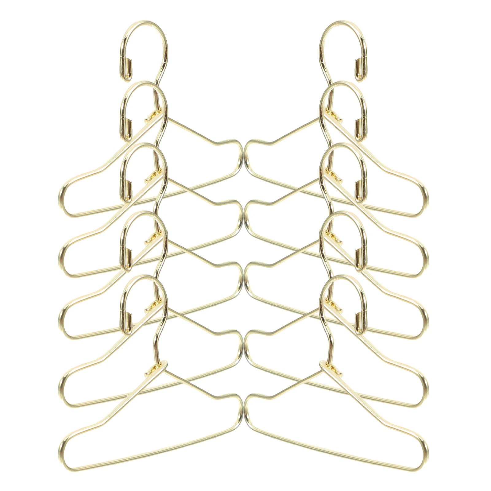 

20Pcs Delicate Small Hangers Metal Miniature Hangers Lifelike Racks for Miniature House Decoration Storage