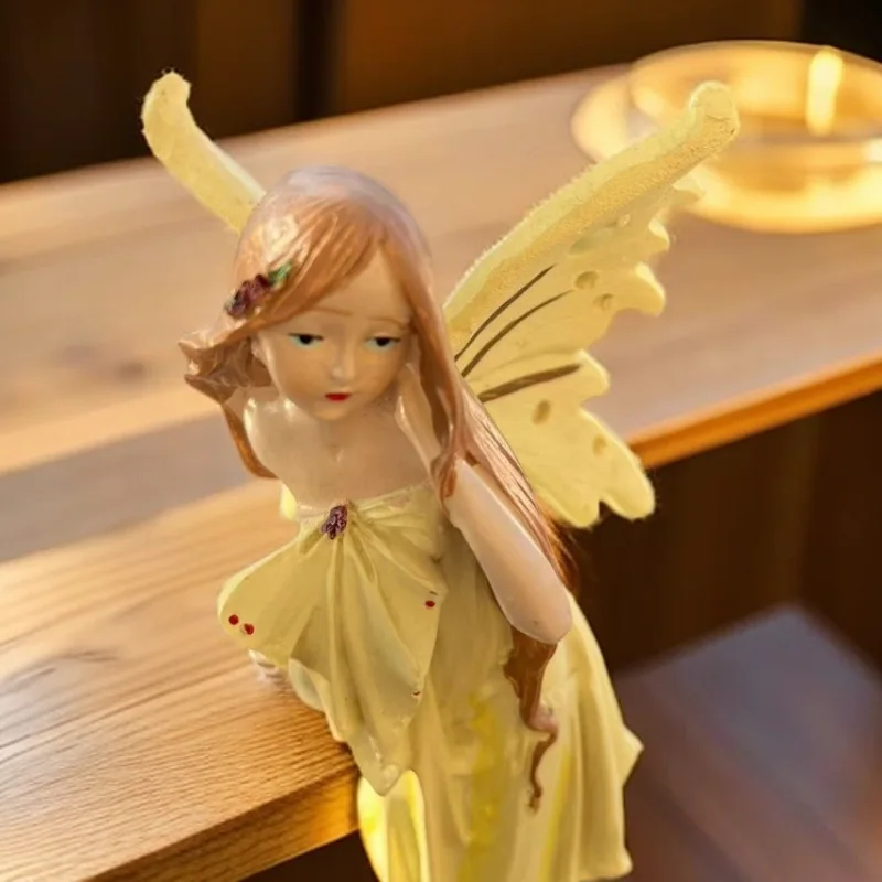 

Nordic Cute Girls Resin Elf Angel Ornaments Home Room Furnishing Decoration Crafts Office Desk Fairy Statue Accessories Decor