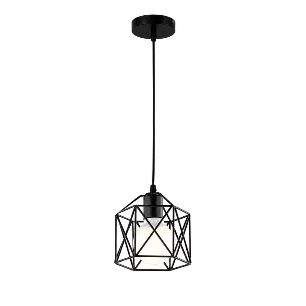 

Vintage Black Ceiling Chandelier Iron E26 E27 Base Pendant Light Ceiling Lamp Kitchen Island