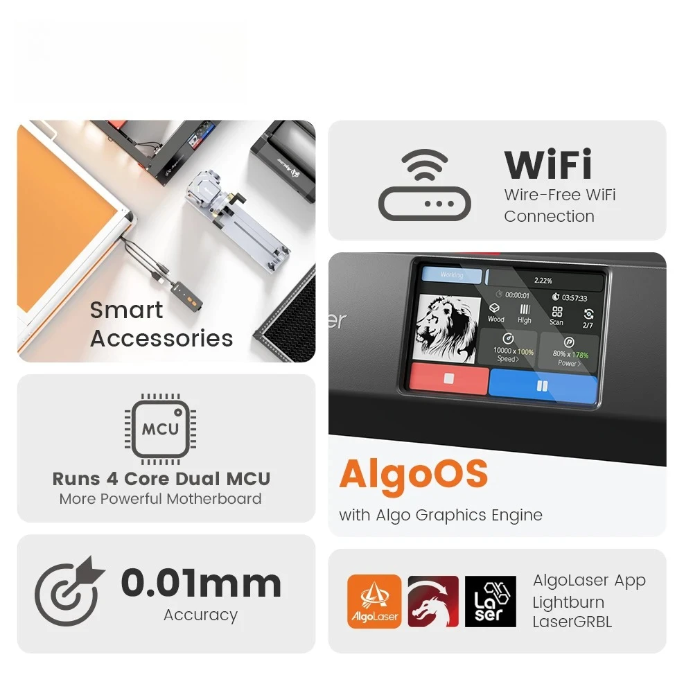 Algo   Alpha MK2 10W New Desktop DIY    Engraving Cutting Machine Mark Working Area    Engraver