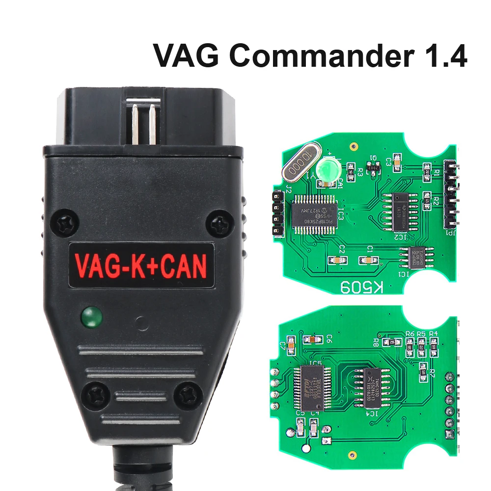 

Сканер OBDII VAG K + CAN для VW/AUDI с FT232RL PIC18F25K80, диагностические инструменты OBD2 Commander 1,4, автомобильные аксессуары