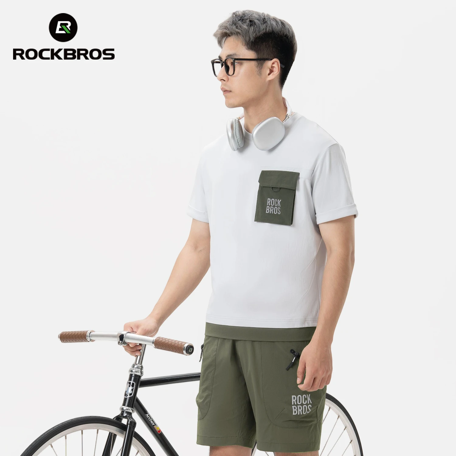 

ROCKBROS Short Sleeve Lightweight Breathable Comfortable Casual Short-sleeved Sun protection Cycling Outdoor Sports T-shirt