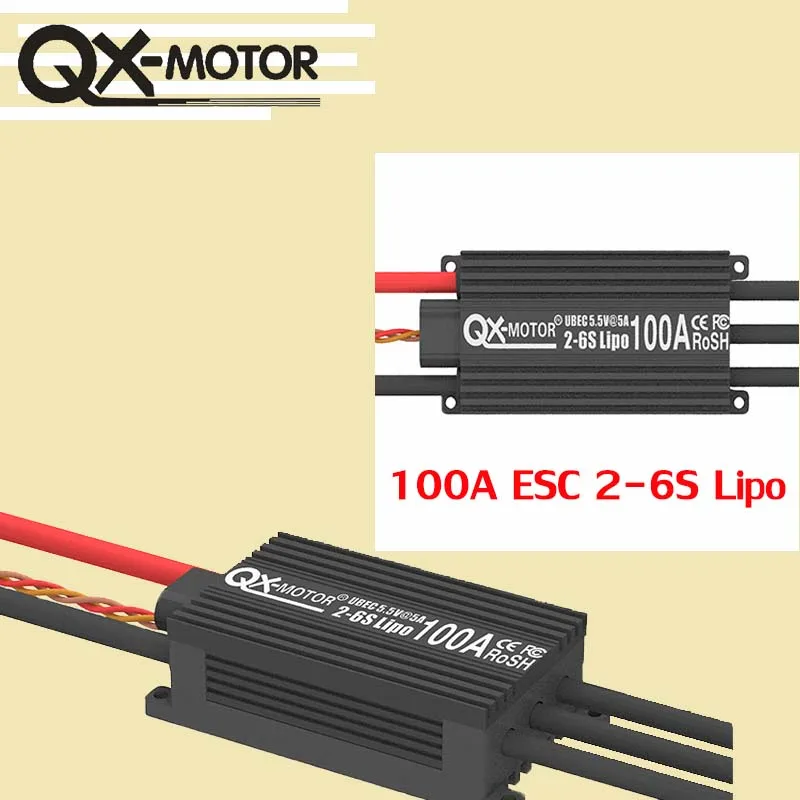 

QX-MOTOR 100A ESC 2 -6S Lipo brushless Speed Controller With UBEC For RC Helicopter Aircraft QX-MOTOR 70MM EDF 3027 2200KV EDF.