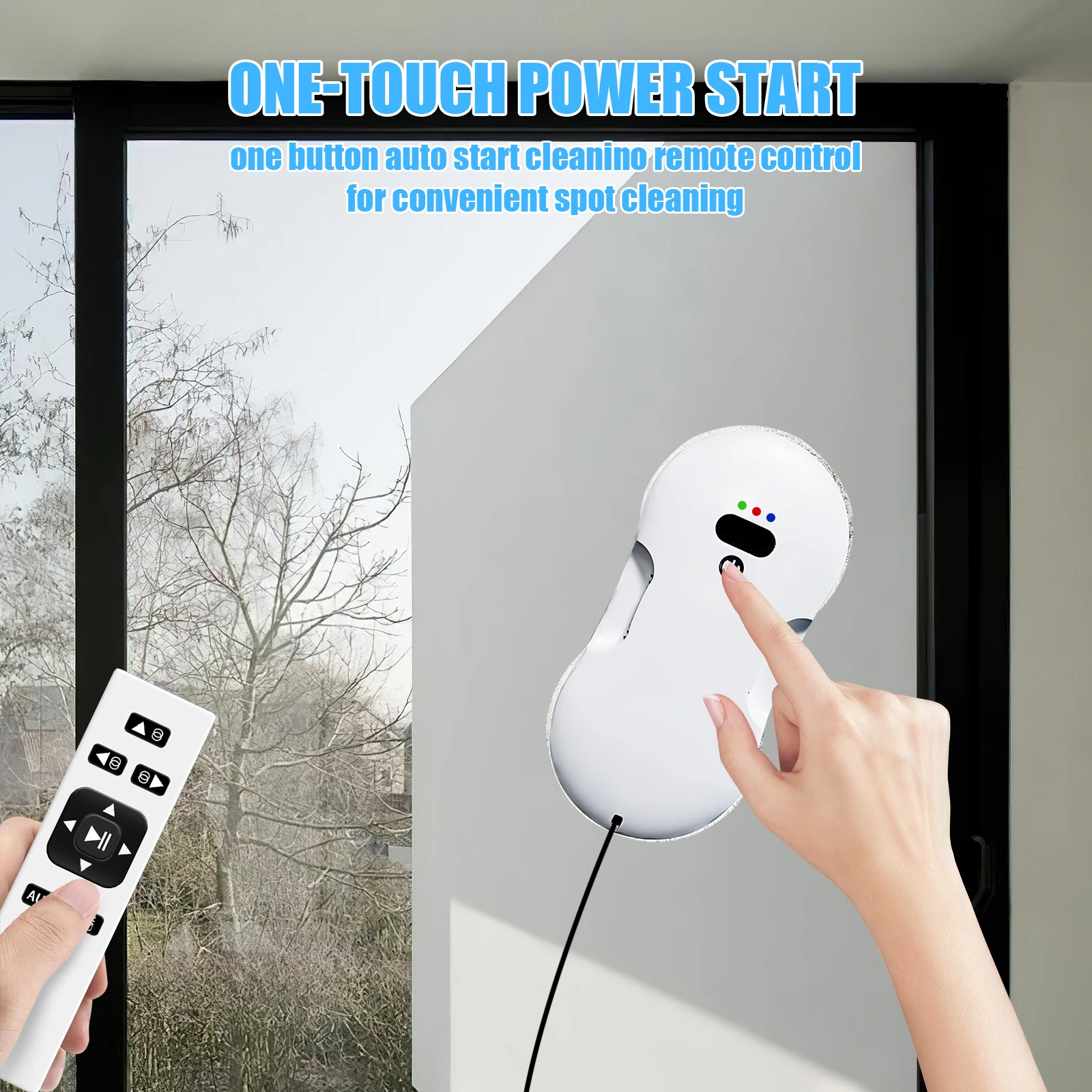 نافذة منزلية أوتوماتيكية للمياه في اتجاهين رذاذ تنظيف جهاز آلي لتنظيف الأتربة التحكم عن بعد ممسحة نافذة كهربائية ممسحة زجاجية