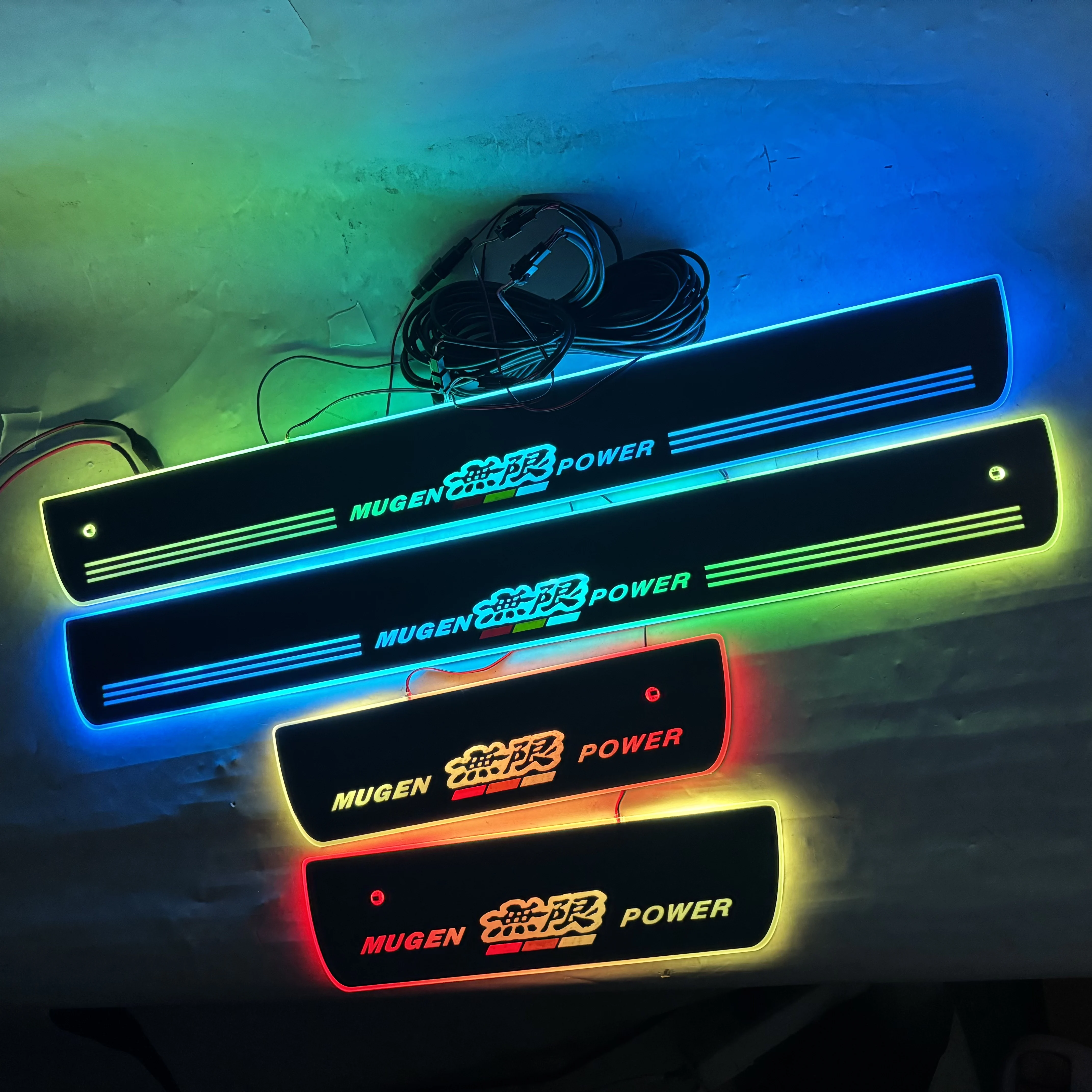 

4pcs/set Multi mode flowing light dynamic welcome pedal LED light threshold strip suitable for honda city 2015 2016 2017 18 19