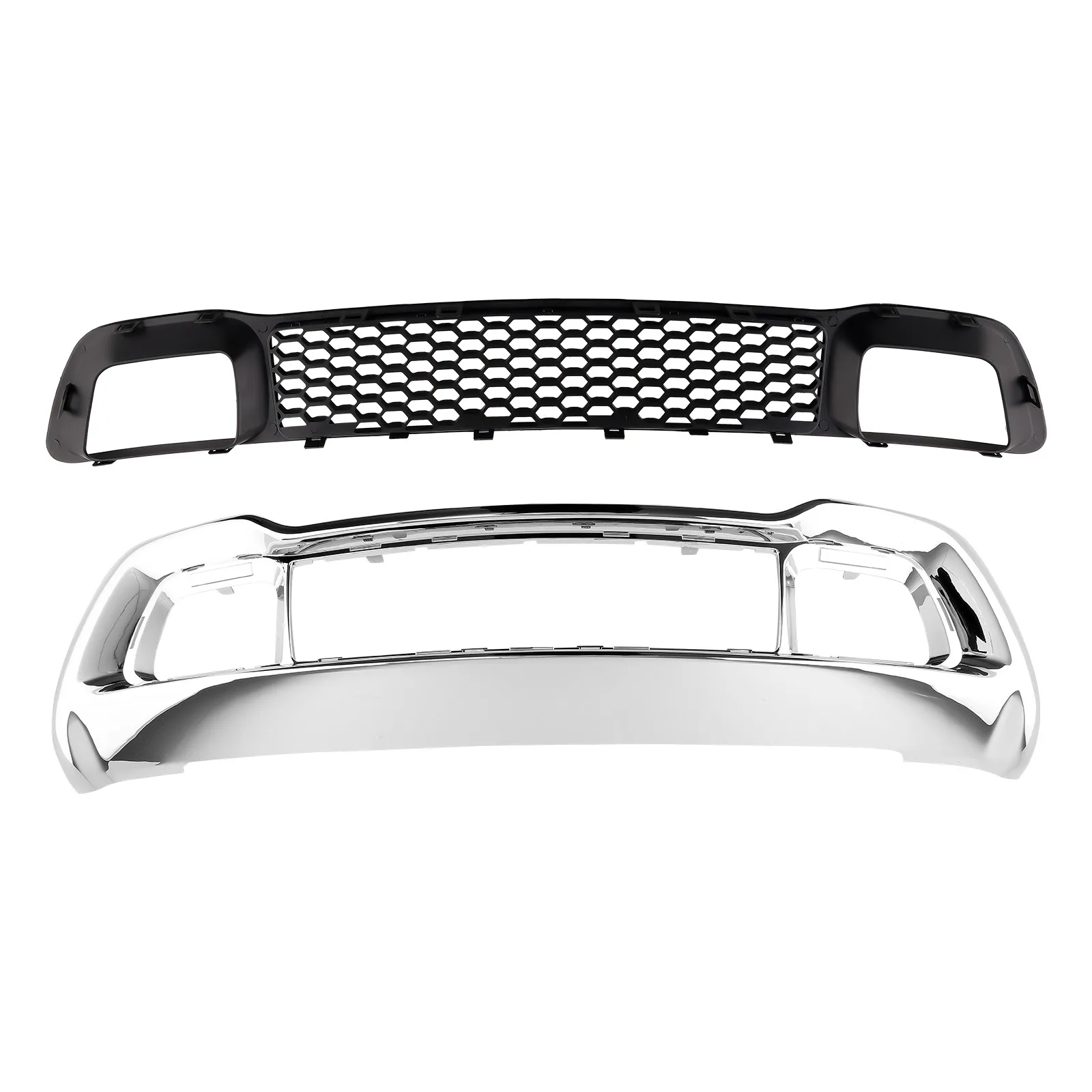 Chrome Front Lower Grille & Bumper Grill Bezel for Jeep Grand Cherokee 2014-2016 68143105AC 68141936AD