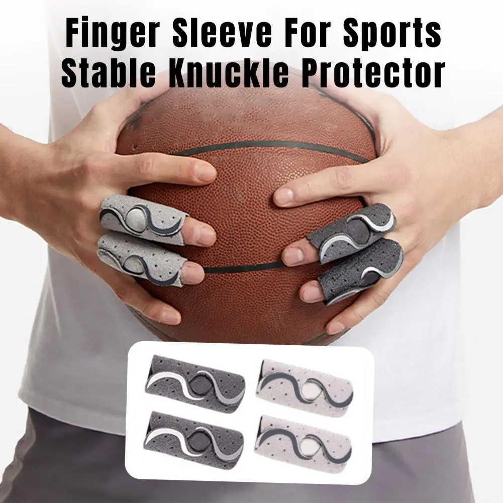 Sports Finger Guard Adjustable Breathable Finger Sleeves Pain Relief Joint Support Knuckle Sports Finger Sleeve