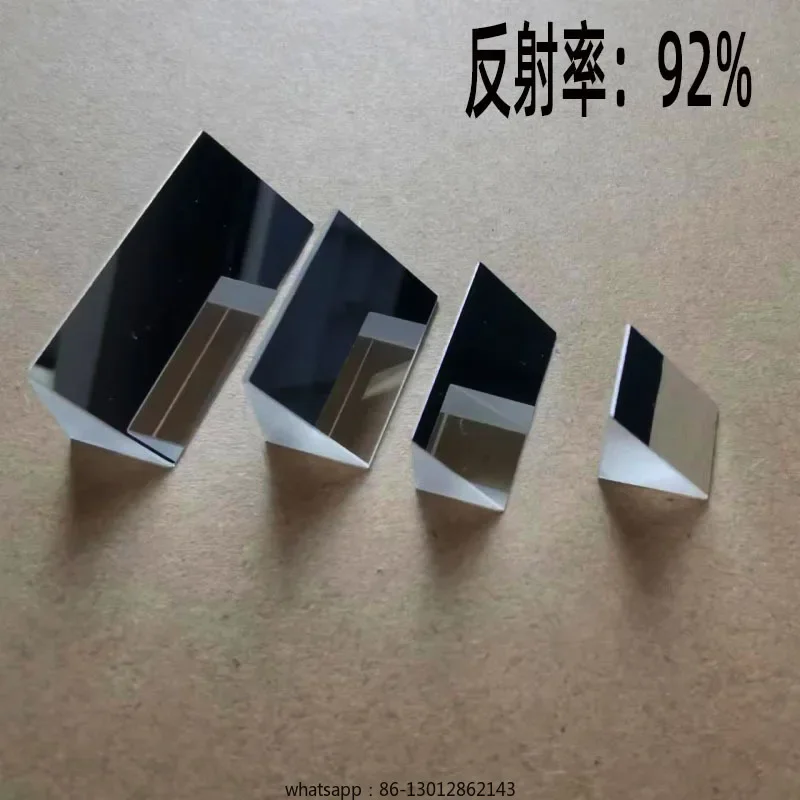 

НОВЫЙ Прямоугольный призменный элемент 45 градусов, оптическое стекло для полного отражения, измерение под углом 90 градусов, призма из четырех соединенных стекол