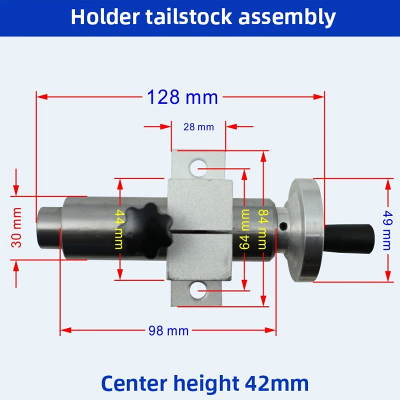 Drilling Tailstock Live Center Silver Metal With Claw For Mini Lathe Machine Revolving Centre DIY Accessories Woodworking Tool