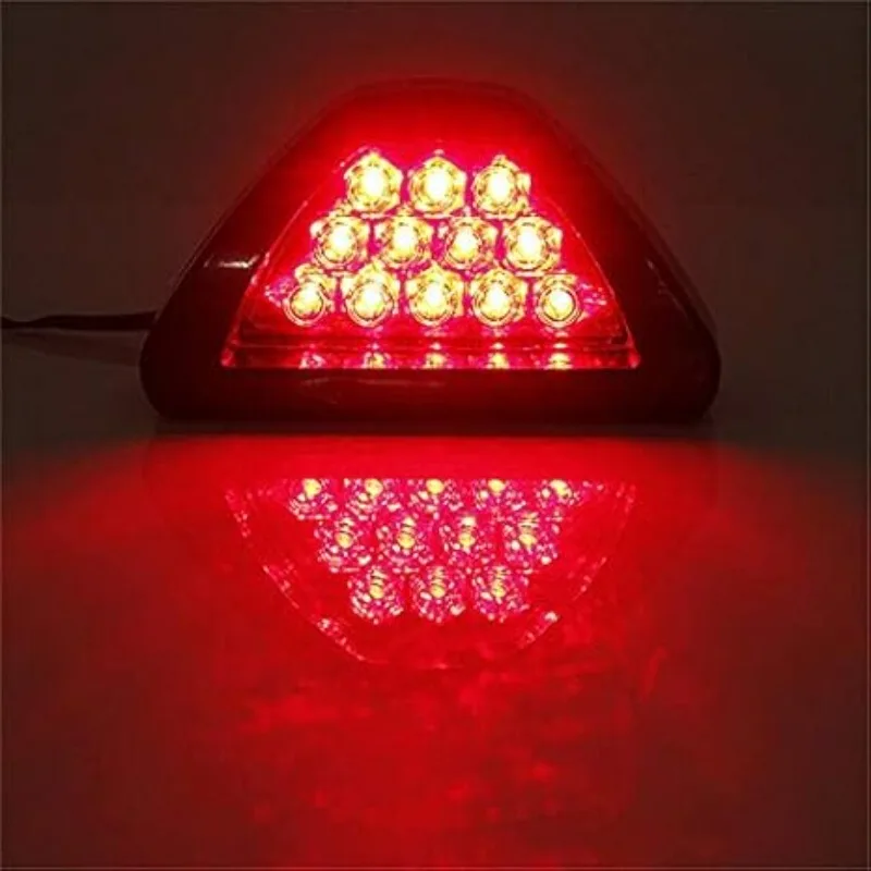 Universal Fog Lamp Triangle Car Brake Light Red Tail Light LED Flash Bulbs Warning Light 12V Singal Lamp for Car Motorcycle